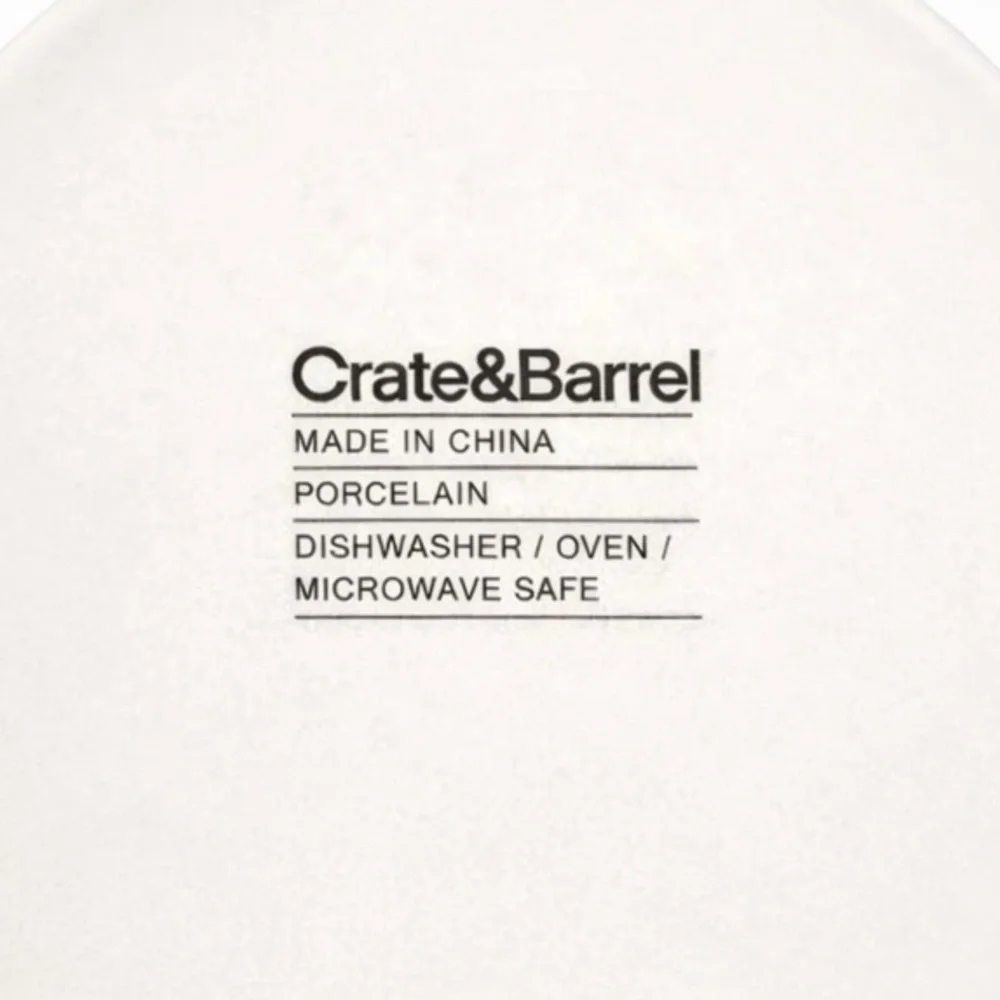 RETIRED Set of 2 Crate & Barrel Porcelain 6